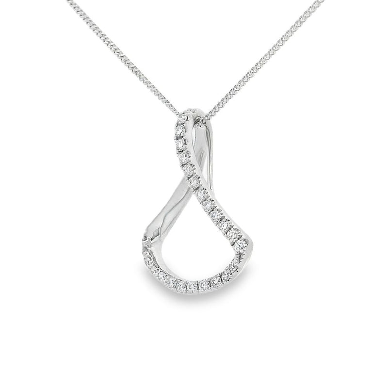 Diamond 18ct White Gold 0.28ct Pendant