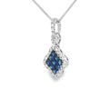 Sapphire and Diamond 18ct White Gold Pendant