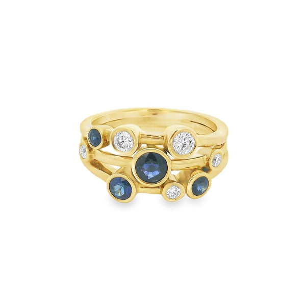 Sapphire and Diamond 18ct Yellow Gold Ring