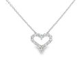 Diamond 18ct White Gold Heart Shape Pendant