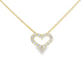 Diamond 18ct Yellow Gold Heart Shape Pendant