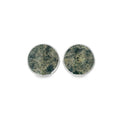 Silver Ailsa Craig Green Granite Cufflinks Round