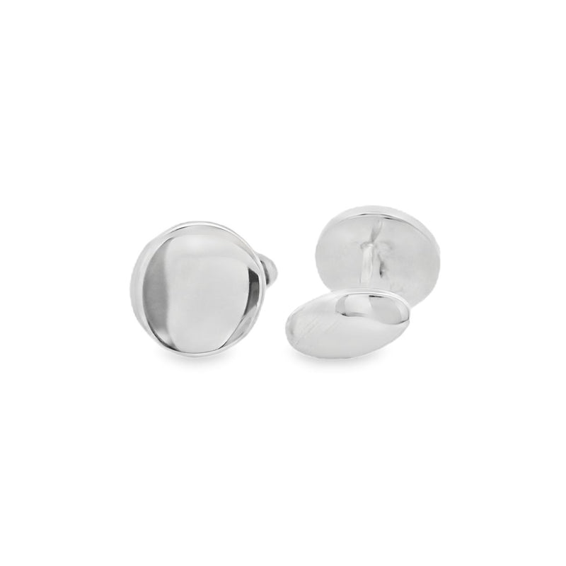 Silver Round Cufflinks