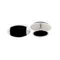Silver Torpedo Onyx Cufflinks
