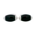 Silver Torpedo Onyx Cufflinks