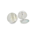 Silver Round Mother of Pearl Cufflinks