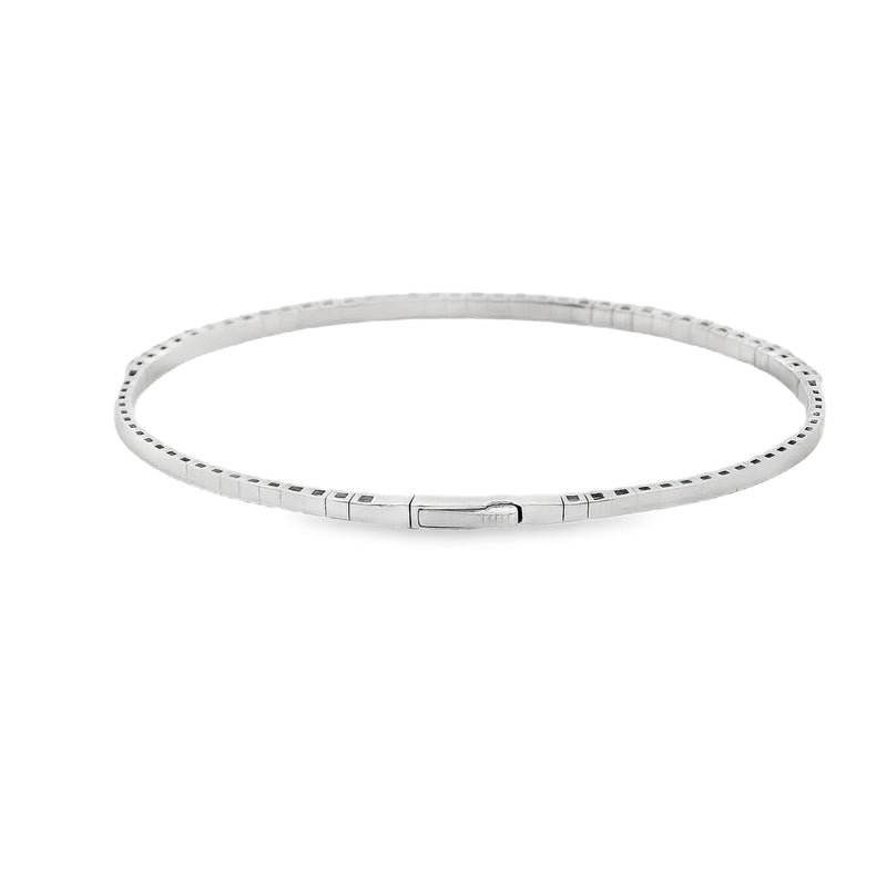 Diamond 18ct White Gold 1.03ct Flexible Bangle