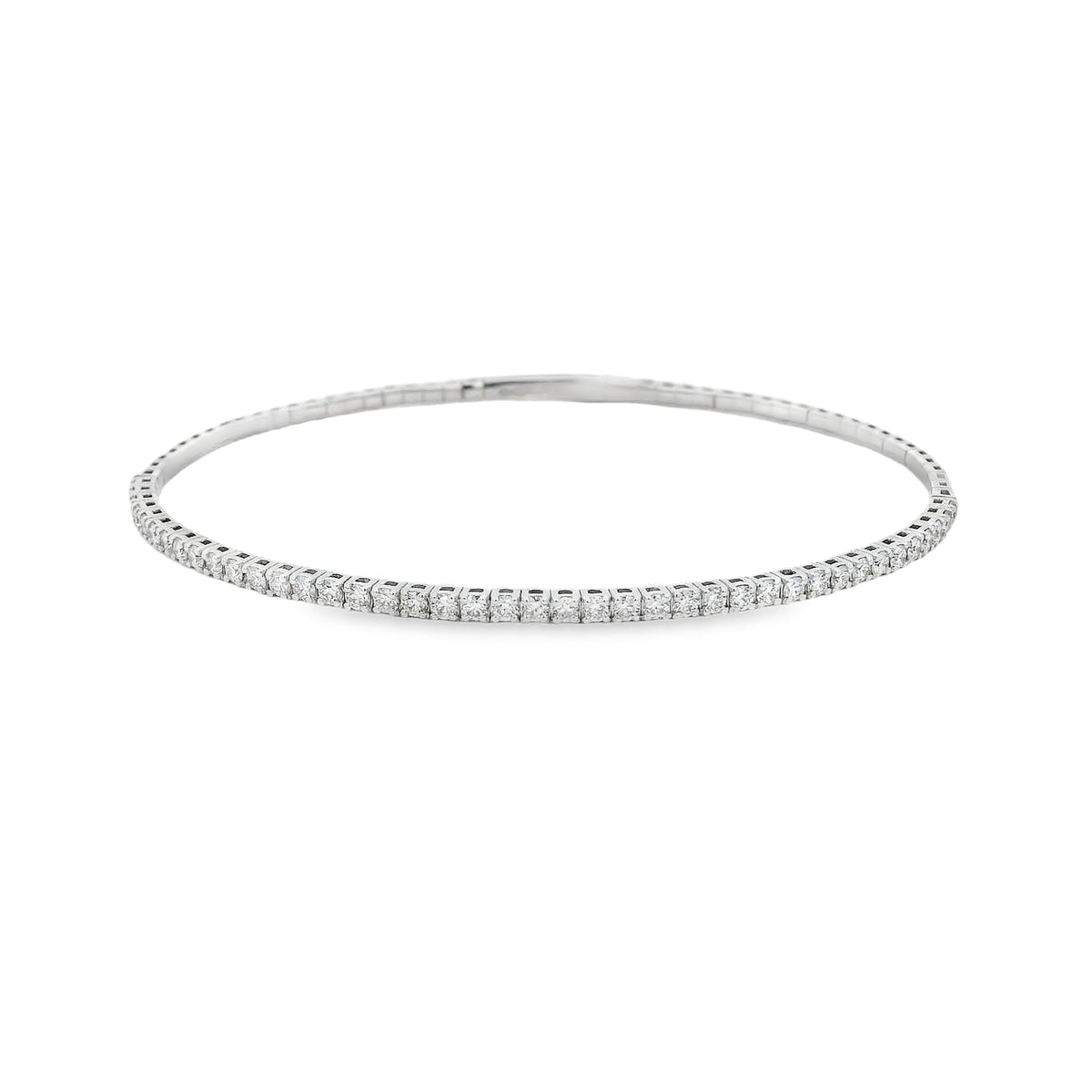Diamond 18ct White Gold 1.03ct Flexible Bangle