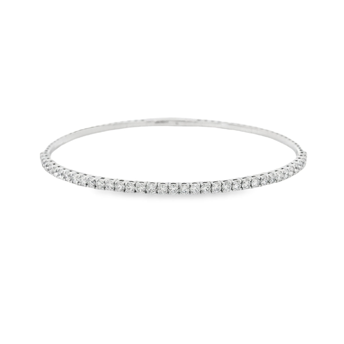 Diamond 18ct White Gold 2.00ct Flexible Bangle