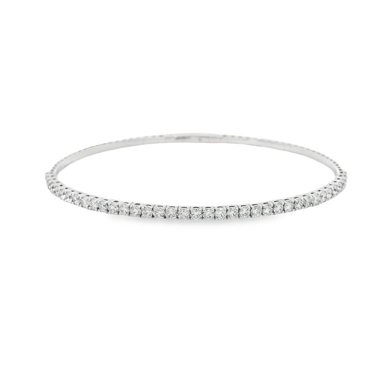 Diamond 18ct White Gold 2.00ct Flexible Bangle
