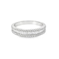 Diamond 18ct White Gold Baguette and Round Cut Eternity Ring