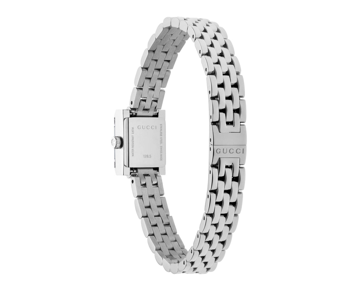GUCCI G-Frame 14x18mm Pink & Diamond Dial Ladies Watch YA128539