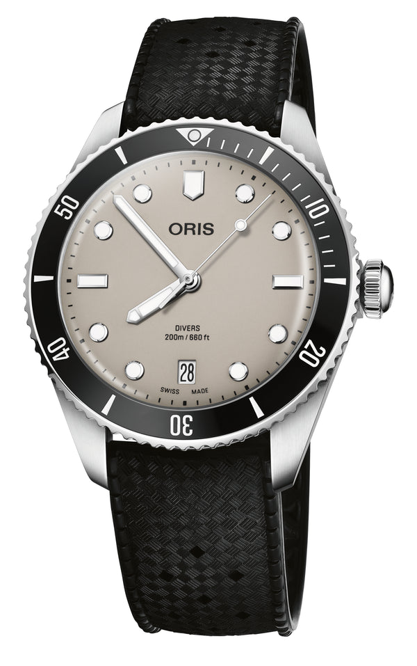 Oris Divers Date Beige 39mm Watch 01 733 7795 4051