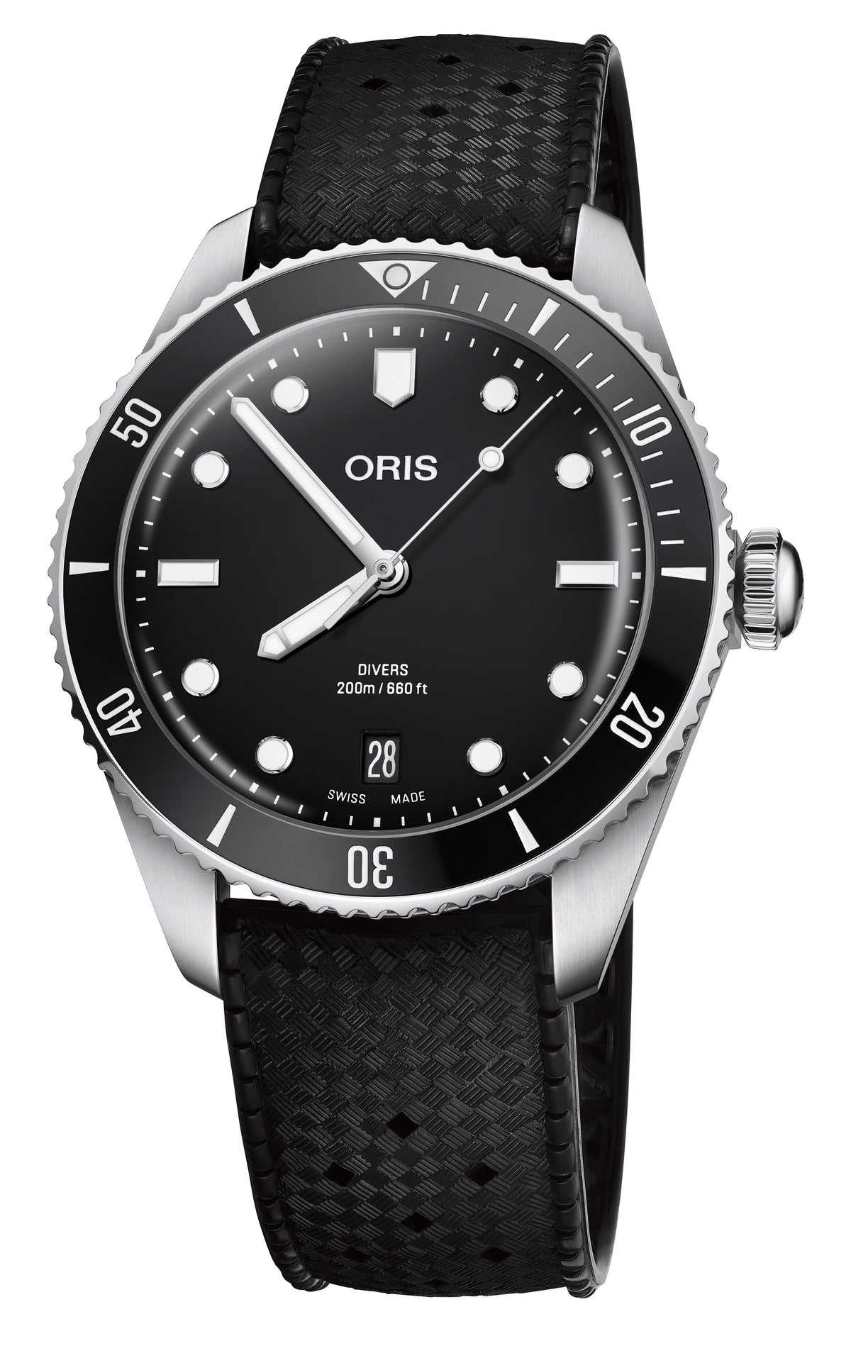 Oris Divers Date Black 39mm Watch 01 733 7795 4054