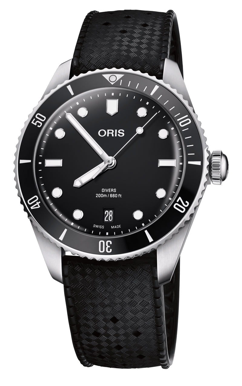 Oris Divers Date Black 39mm Watch 01 733 7795 4054