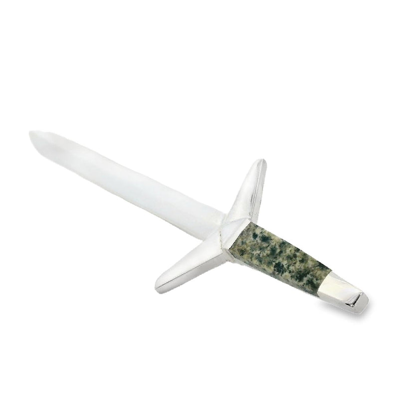Silver Ailsa Craig Granite Kilt Pin