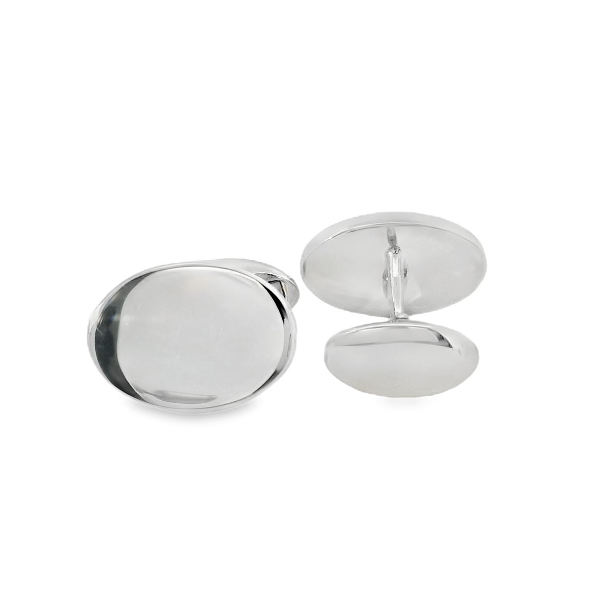 Silver Oval Cufflinks