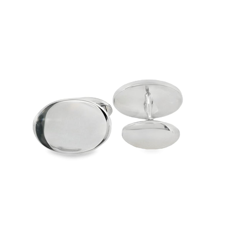 Silver Oval Cufflinks