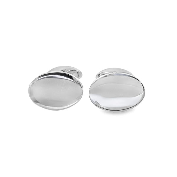 Silver Oval Cufflinks