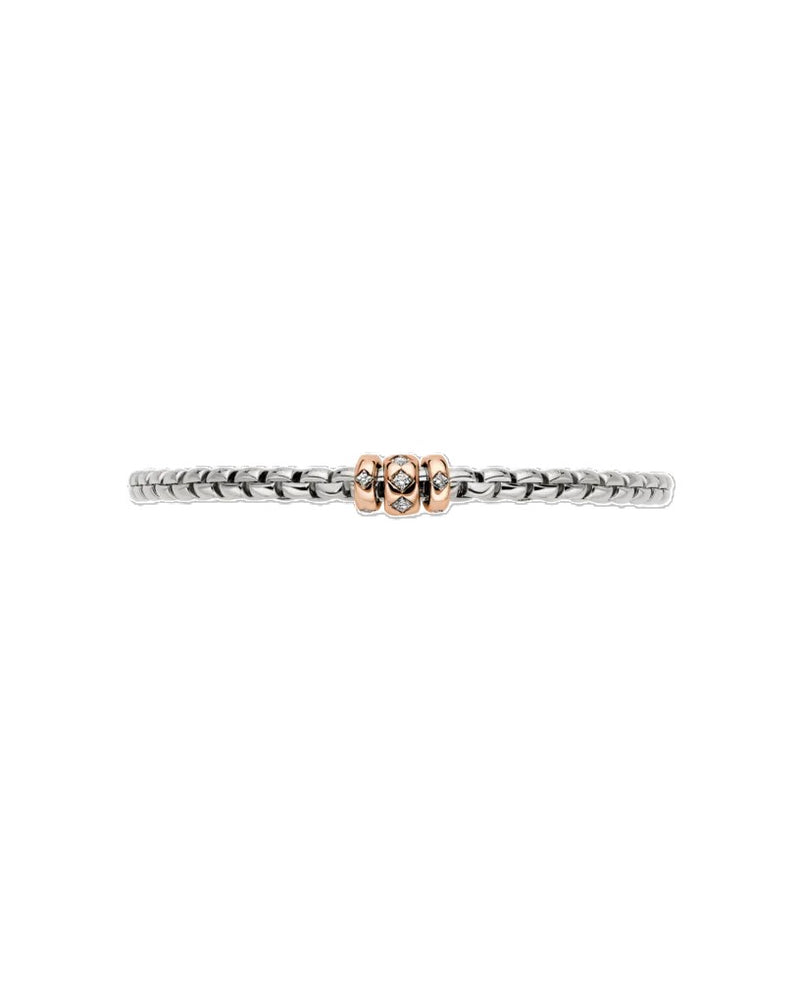 Fope Eka 18ct Flex'it Bracelet With Rhombus-Set Diamonds