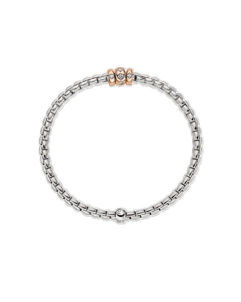 Fope Eka 18ct Flex'it Bracelet With Rhombus-Set Diamonds