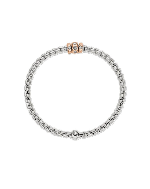 Fope Eka 18ct Flex'it Bracelet With Rhombus-Set Diamonds