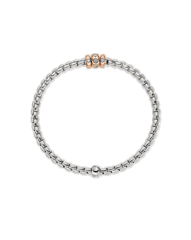 Fope Eka 18ct Flex'it Bracelet With Rhombus-Set Diamonds