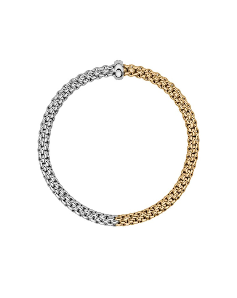 Fope Solo 18ct Flex'it Bicolour and Diamond Bracelet