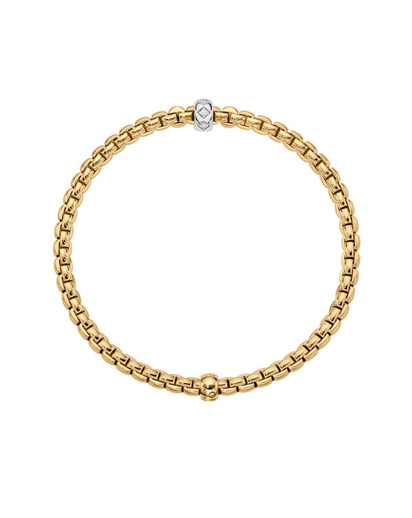 Fope Eka 18ct Flex'it Bracelet With Rhombus-Set Diamonds