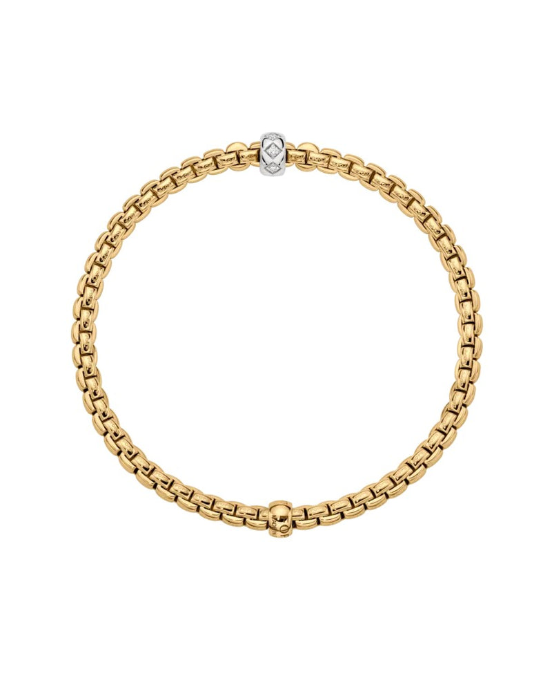 Fope Eka 18ct Flex'it Bracelet With Rhombus-Set Diamonds