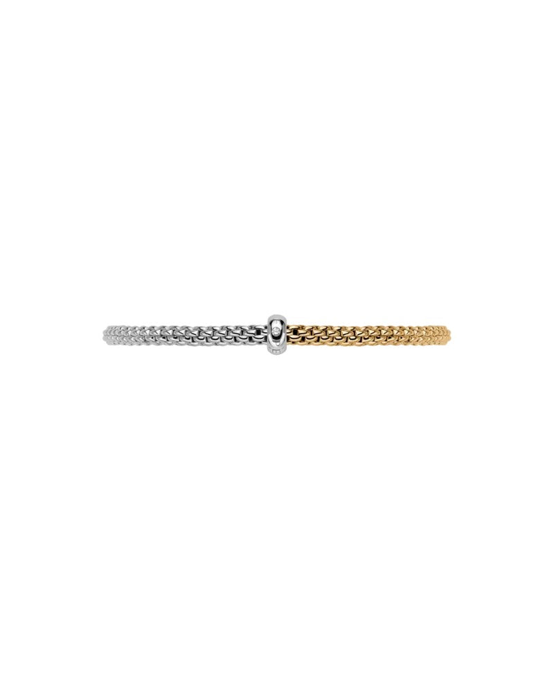 Fope Prima 18ct Flex'it Bicolour and Diamond Bracelet