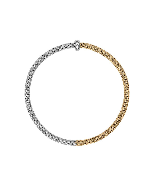 Fope Prima 18ct Flex'it Bicolour and Diamond Bracelet