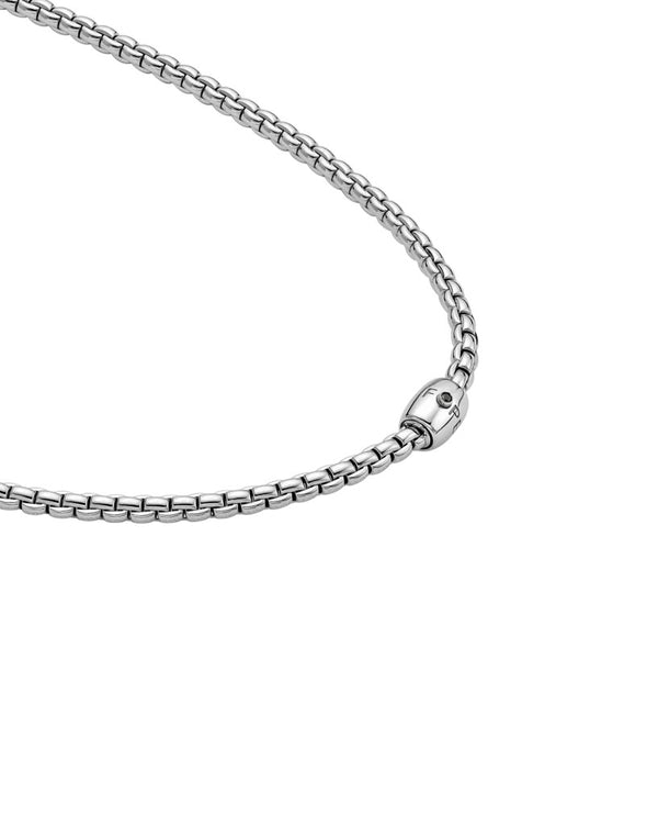 Fope Eka Flex'it 18ct White Gold Necklet with Black Diamond