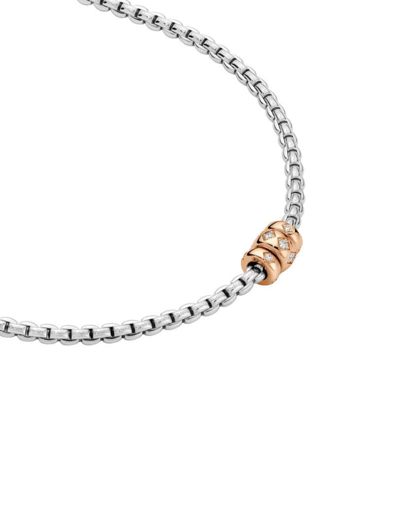Fope Eka 18ct Necklet With Rhombus-Set Diamonds