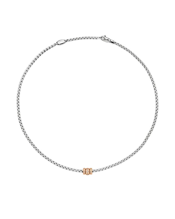 Fope Eka 18ct Necklet With Rhombus-Set Diamonds