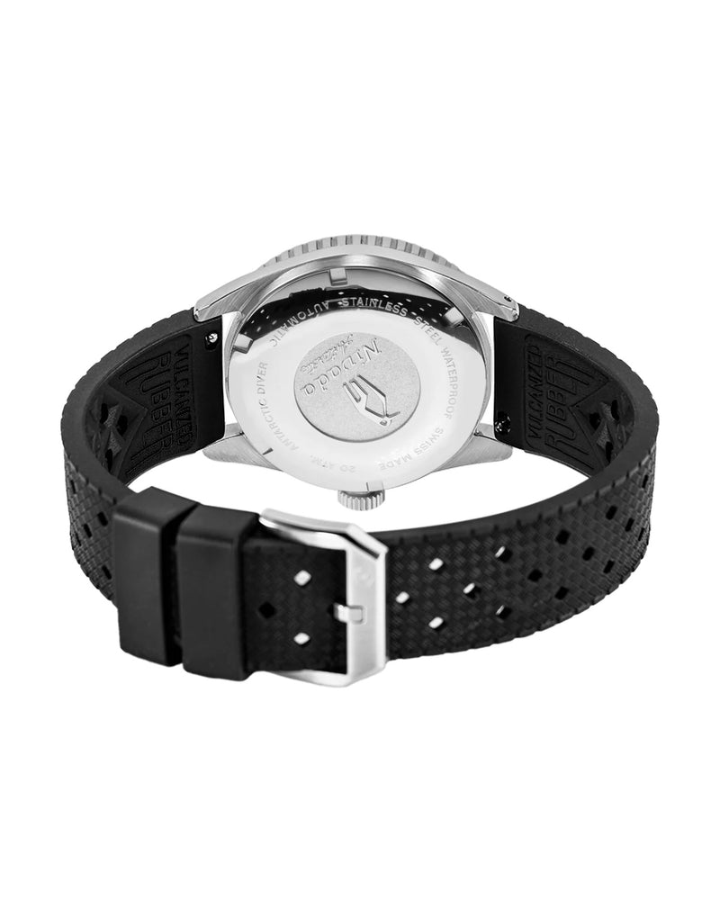 Nivada Grenchen Antarctic Diver, No Date on Rubber Tropic 38mm Watch 32044A01
