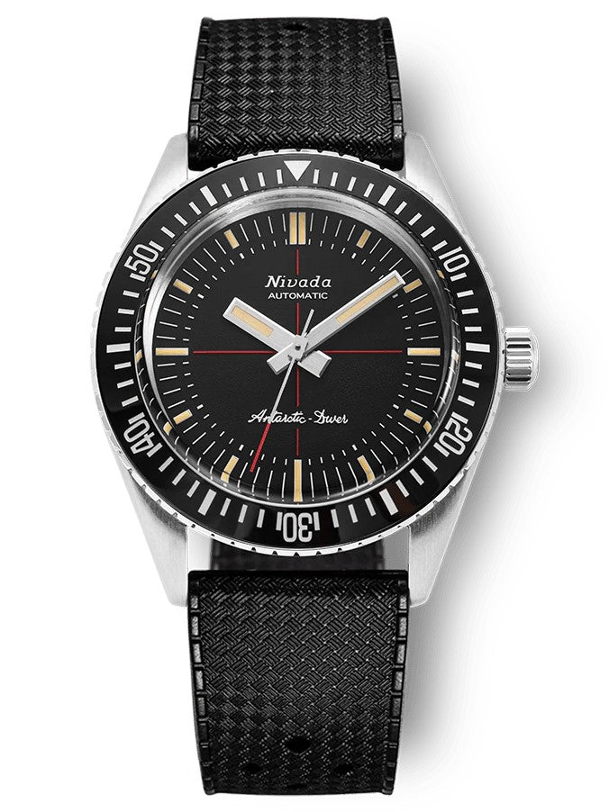 Nivada Grenchen Antarctic Diver, No Date on Rubber Tropic 38mm Watch 32044A01
