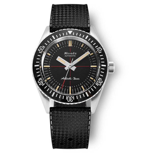 Nivada Grenchen Antarctic Diver, No Date on Rubber Tropic 38mm Watch 32044A01
