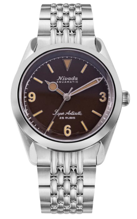 Nivada Grenchen Super Antarctic 38mm Brown Watch 32031A04