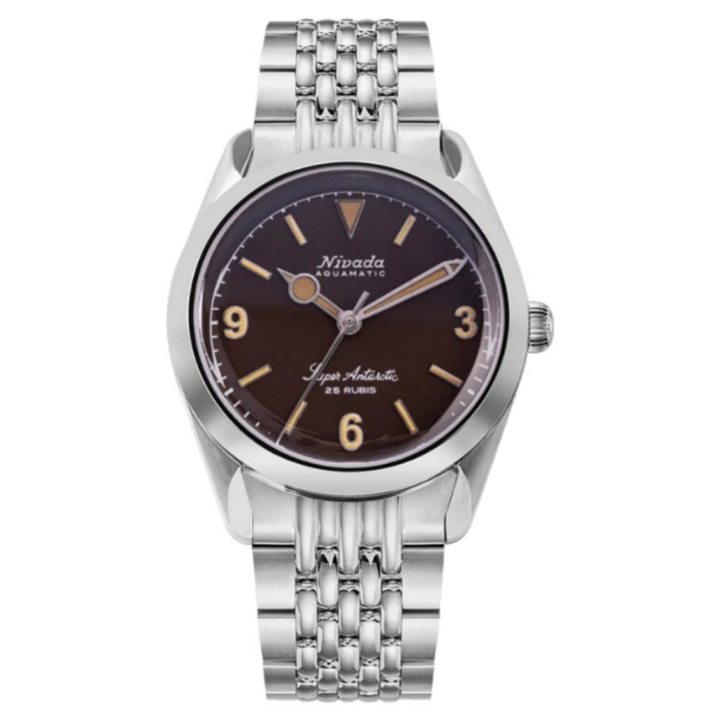 Nivada Grenchen Super Antarctic 38mm Brown Watch 32031A04