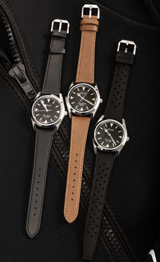 Nivada Grenchen Super Antarctic 38mm Black & Yellow Watch 32024A02
