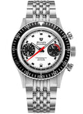 Nivada Grenchen Chronomaster 38mm Paul Newman Interchangeable Bezel Watch 86054M04LO