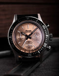 Nivada Grenchen Chronoking Mecaquartz Salmon 38mm Limited Edition Watch 87043Q01