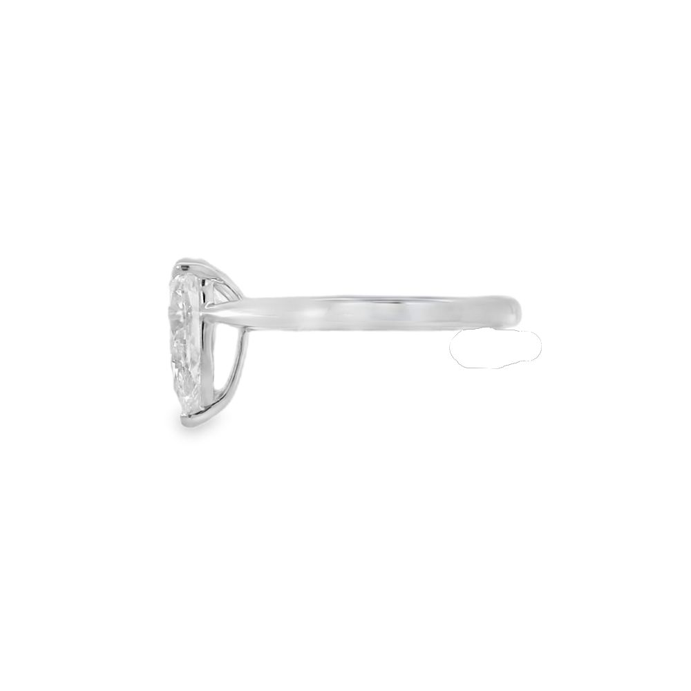 Pear Cut Single Stone 2.04ct Lab Grown Diamond, Platinum