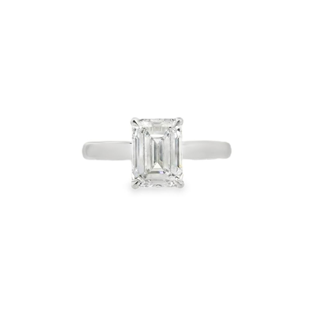Emerald Cut Single Stone 2.04ct Lab Grown Diamond, Platinum