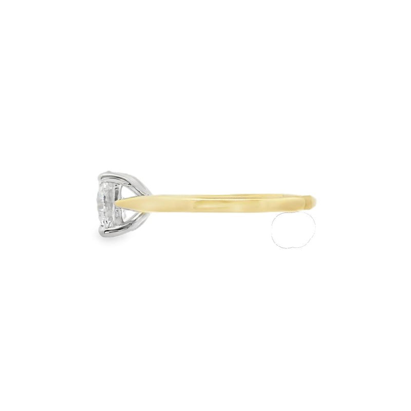 Round Brilliant Cut Single Stone 2.00ct Lab Grown Diamond, 18ct Yellow Gold Ring
