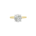 Round Brilliant Cut Single Stone 2.00ct Lab Grown Diamond, 18ct Yellow Gold Ring