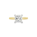 Princess Cut Single Stone 2.07ct Lab Grown Diamond, 18ct Yellow Gold Ring