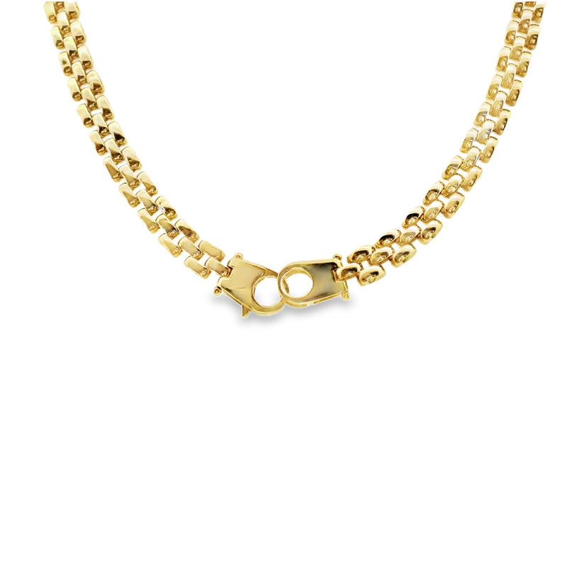9ct Yellow Gold Brick Link Necklet