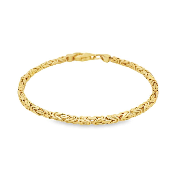 9ct Yellow Gold Byzantine Bracelet